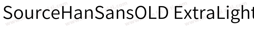 SourceHanSansOLD ExtraLight-GBpc-EU字体转换